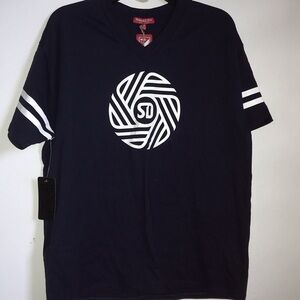 Women’s MLS San Diego FC medium Navy Blue Graphic boyfriend Shirt v neck new